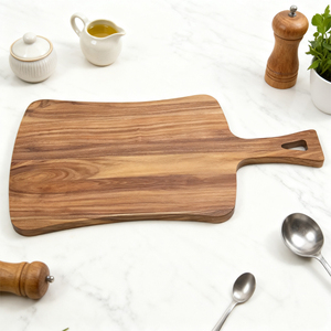 Planche à découper en bois d'acacia Bloc <span class=keywords><strong>de</strong></span> boucher Porte-légumes Planche à découper le fromage avec poignée - Product Image 3