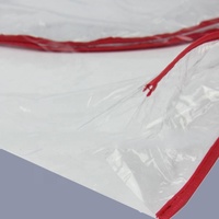 Sacs à vêtements transparents en plastique transparent à fermeture éclair personnalisés Solution de rangement pliable pour robes de mariée avec logo personnalisé