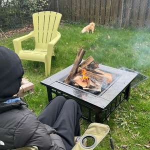 Table brasero d'extérieur de style moderne, facile à assembler, en <span class=keywords><strong>bois</strong></span> de longue durée, table de foyer d'extérieur - Product Image 6