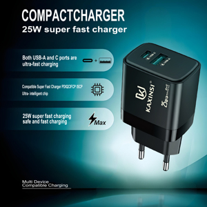 2025 Trending EU 25W Super veloce caricabatterie USB-A + C doppia porta Chip Ultra-intelligente compatibile con la maggior parte dei modelli con linea originale - Product Image 5