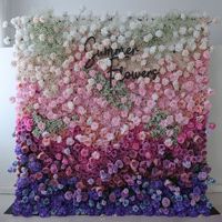 Personnalisé 3D Tissu Fleur mur Rose Tissu Fond Fleur Mur Fleur Artificielle Fond de Mur pour la Décoration de Fond de Mariage