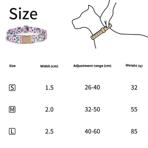 Collar y Correa para Perro con Liberación Rápida, Diseño de Rayas de Nailon, Hebilla Dorada Clara con Letras Grabadas, Encantador Morado Rosado para Perros y Gatos - Product Image 4