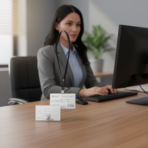 ILAN Cartellini Pendenti 90x55mm con Spilla di Sicurezza Orizzontale 1pz - Product Image 2