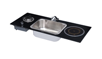 Évier de cuisine pour caravane avec plaque à induction et cuisinière à gaz à brûleur unique, pièces pour camping-car