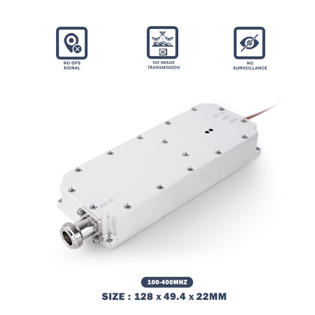 Wideband Digital 50W 400-700MHz GaN RF Anti FPV UAV C-UAS Anti Droneer RF VCO Source PA Defence Power Amplifier DC+28V 3.5A