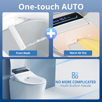 Siège de toilette bidet électrique automatique haut de gamme avec siège chauffant et couvercle à fermeture douce pour salle de bain moderne