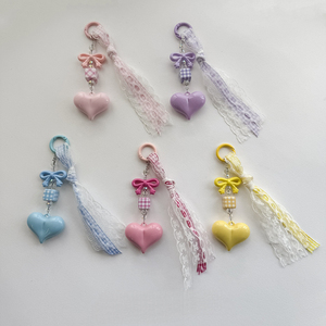 Porte-clés en acrylique mignon en forme de cœur, accessoires pour porte-clés de voiture, porte-clés esthétique en forme de cœur, accessoire pour <span class=keywords><strong>sac</strong></span> à <span class=keywords><strong>main</strong></span>, décoration de <span class=keywords><strong>sac</strong></span> à <span class=keywords><strong>main</strong></span>, cadeau - Product Image 6