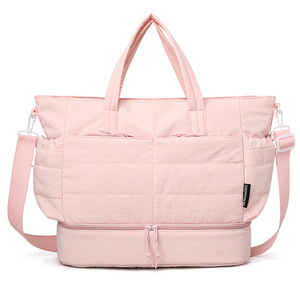 Sac de transport coréen léger matelassé grande capacité avec doubles poches latérales pour bouteilles d'eau et rangement multicouche pour courts séjours d'affaires - Product Image 5