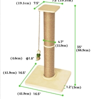 Jouet en bois pour chat, arbre à chat pour chats d'intérieur, jouet d'auto-entretenement, griffoir vertical et grattoir pour chat