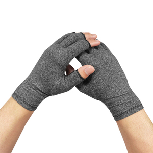 Compression Anti-Arthritis Hand Gloves Fingerless Wrist Support Pull-On Neoprene Unisex for Lymphedema <strong>Rheumatoid</strong> <strong>Pain</strong> <strong>Relief</strong> - Product Image 2