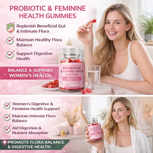 Gomitas Probióticas Vaginales de Alta Gama para el Equilibrio Hormonal Femenino, Apoyo para la <span class=keywords><strong>Salud</strong></span> del SPM - Product Image 2