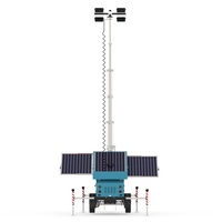 Tour d'éclairage solaire AC 9m IP65 Ascenseur hydraulique électrique manuel Générateur diesel Lumière LED portable Tour mobile extérieure