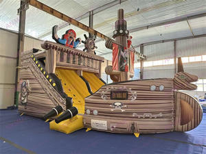Glissière gonflable commerciale de <span class=keywords><strong>bateau</strong></span> de <span class=keywords><strong>pirate</strong></span> de PVC pour des activités extérieures de carnaval - Product Image 4
