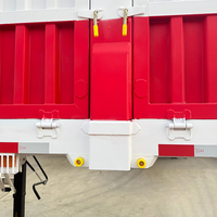 Semi-remorque à rideaux latéraux 3 essieux 60 tonnes, remorque de transport de marchandises lourdes, châssis en acier haute résistance, vente directe d'usine