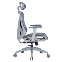 Chaise de bureau ergonomique moderne en maille Ruibao M3, pivotante, inclinable, avec accoudoirs et appuie-tête réglables