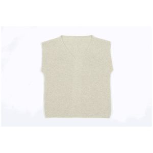 Gilet sans manches en laine et cachemire pour femmes OEM personnalisé coupe ajustée pour la saison d'automne - Product Image 1