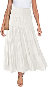 Faldas de hadas bohemias para mujer, vestido con corpiño convertible escalonado con bolsillos, falda Maxi acampanada Hippie Vintage, pareo versátil - Product Image 5