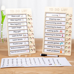 Montessori <span class=keywords><strong>per</strong></span> fare lista piano di apprendimento Puzzle <span class=keywords><strong>giochi</strong></span> da tavolo sviluppare abitudini Checklist checkcheckchart giocattoli educativi <span class=keywords><strong>per</strong></span> bambini ragazzi ragazze - Product Image 2