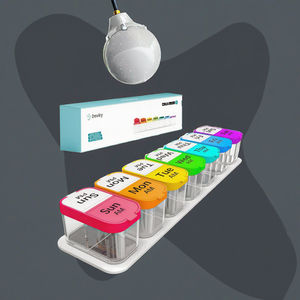 热卖大容量每周药盒14天上午下午收纳器方便日常生活塑料药片收纳盒 - Product Image 2