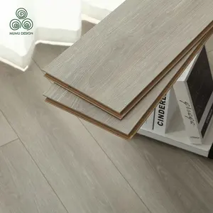 MUMU – revêtement en bois massif de chêne fumé brossé, plancher d'ingénierie en bois à chevrons de 14mm