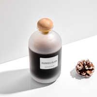 Bouteilles en verre rondes givrées rechargeables vides 100 ML 250 ML 375 ML 500 ML pour boissons et vin glacé avec bouchon