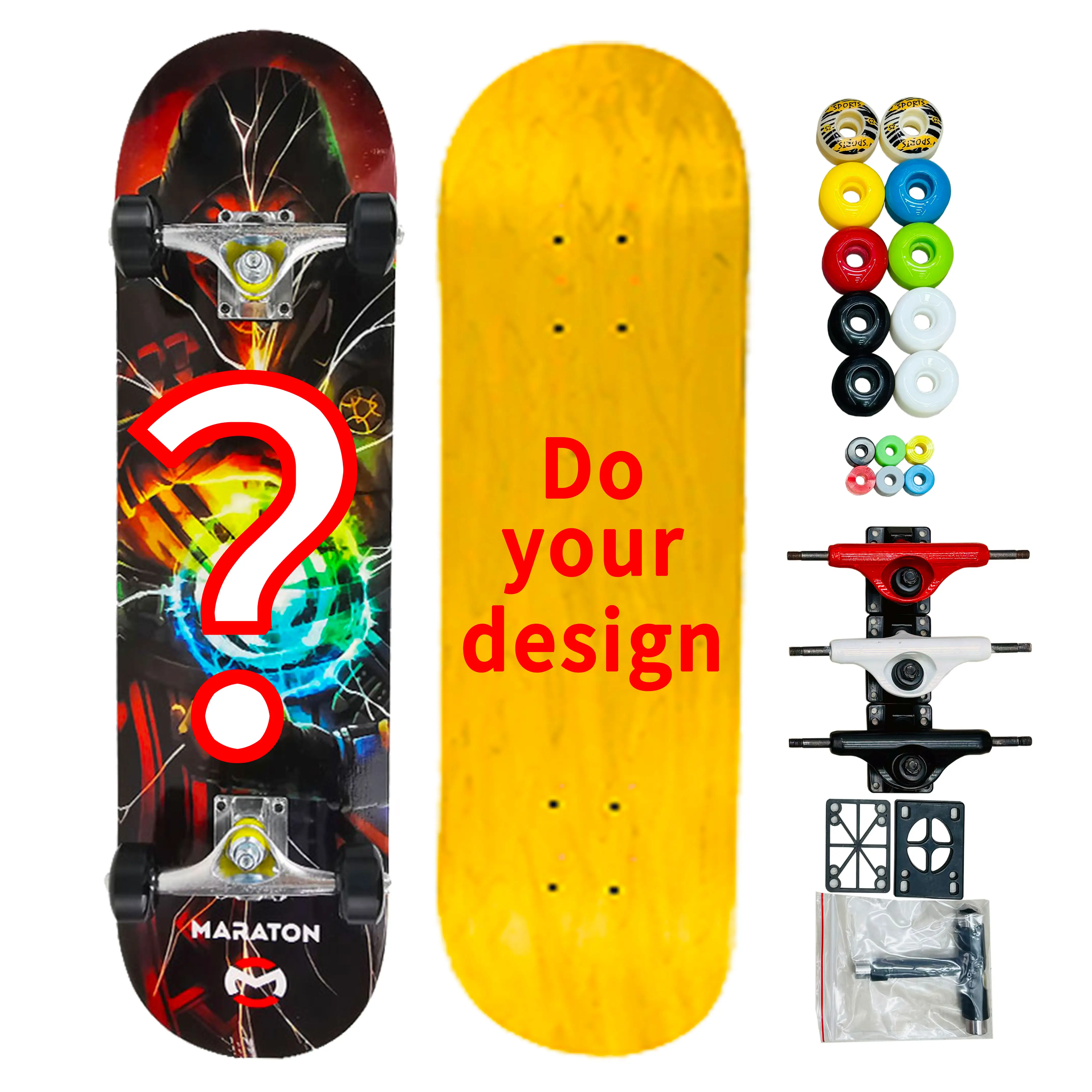 Ván trượt & giày trượt E xe tải bánh xe DIY hardwre vít Skateboard cho bé Mini Skate Board đồ chơi