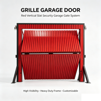 Porte de garage automatique à lamelles verticales en aluminium pour villa