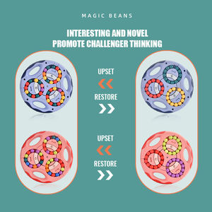 Jouets anti-stress Magic Bean pour les doigts, jeu éducatif pour le cerveau, cube de puzzle rotatif pour enfants - Product Image 4