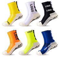 Chaussettes de sport sur mesure antidérapantes pour hommes, crew à la cheville, chaussettes antidérapantes pour le football avec logo