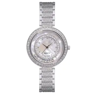 Customize Elegant 925S Sterling Silver Watch Women Rhinestone ling Iced Out Wrist Watch Mother Pearl Sports Ladies Watches