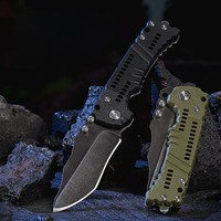 Couteau pliant Leg T8 EDC, lame en acier inoxydable à pointe tombante, manche en aluminium, couteau de poche de survie en plein air