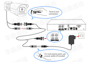 Bốn kênh Bullet DVR Camera đầy đủ màu sắc tầm nhìn ban đêm cố định tập trung 5MP hai chiều âm thanh - Product Image 4