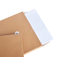 Bolsa de papel para correo, cubierta de sobre biodegradable, ecológico, con logotipo personalizado, A3, A4, marrón