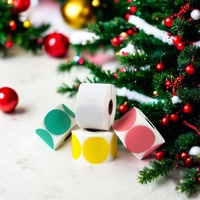 Étiquette de remerciement personnalisée en papier sulfurisé autocollante avec logo, promotion de Noël