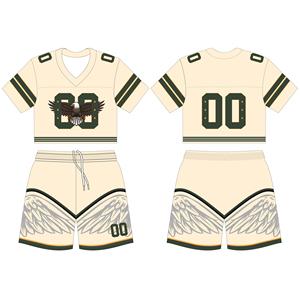 Özel kırpılmış amerikan futbolu Jersey Vintage Streetwear hayranları futbol formaları şort setleri kadınlar Boxy amerikan futbolu gömlek - Product Image 1