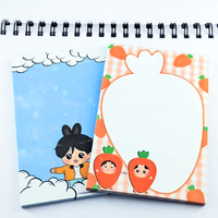 Bloc-notes personnalisé imprimé avec des animaux de dessin animé, bloc-notes hebdomadaire personnalisé, bloc-notes adhésif kawaii