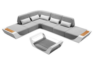 Ensemble de mobilier de jardin modulable en aluminium, style luxe, pour extérieur, idéal appartement, en forme de L, H-28041 - Product Image 4