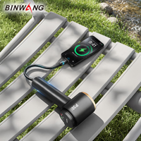 Sèche-cheveux ionique rechargeable Binwang 2-en-1 avec batterie externe 5000 mAh sans fil haute vitesse pour hôtels et camping-cars