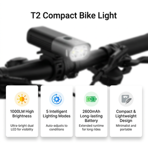 Nueva Luz Delantera para Bicicleta Recargable Tipo-C, LED Súper Brillante, Linterna para Ciclismo Nocturno <span class=keywords><strong>MTB</strong></span>, Resistente al Agua, con Batería - Product Image 2