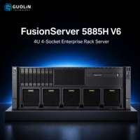 Serveur de base de données XFusion FusionServer 5885H V6 4U pour montage en rack d'entreprise, 4 sockets Intel Xeon, 48 DIMM DDR4, 4 alimentations redondantes