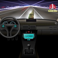 Lampe de tableau de bord LED 3D Illusion Mosquée de bonne qualité avec design lumineux à couleurs changeantes pour l'intérieur du véhicule, disponible à la vente