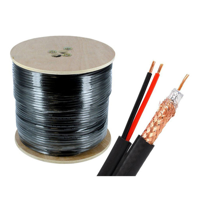 RJ59 2C With Power Coaxial Cable Test Pass High Speed RG59 Coax Cable CCTC Camera Coaxial Cable