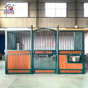 Powder Coated horse box prefab horse stable equipment with optional feeder