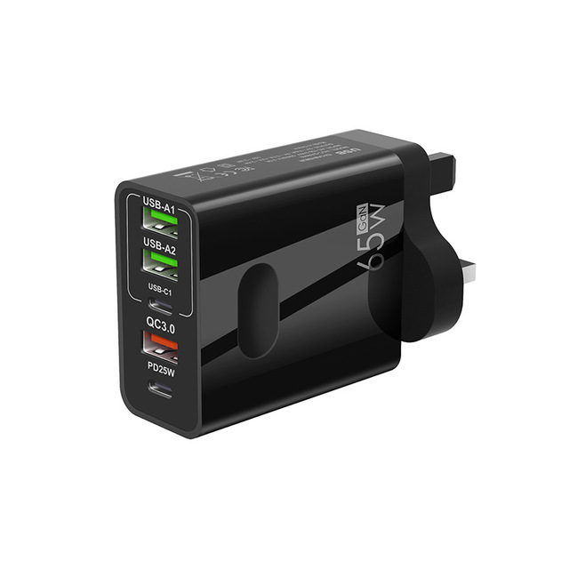 65W GaN Charger Eco-friendly Earphone Fast Charging Stand EU/US/UK Standard Type-C Port PD Function