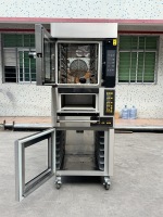 Four à pâtisserie combiné électrique en acier inoxydable avec convection et armoire de levage, contrôle numérique
