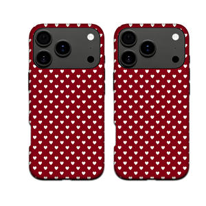 Étui <span class=keywords><strong>de</strong></span> téléphone portable magnétique en TPU <span class=keywords><strong>PC</strong></span> 2 en 1 à pois en forme <span class=keywords><strong>de</strong></span> cœur rouge pour 17 Pro Max 16 Plus 15 14 AIR Personnalisez votre <span class=keywords><strong>photo</strong></span> - Product Image 2