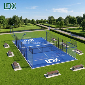 Pista de Pá<span class=keywords><strong>del</strong></span> Panorámica al Aire Libre con Vidrio Templado Certificado y Estructura de Acero, Césped Artificial - Product Image 4