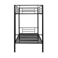 Lit superposé moderne, portable et durable en acier noir pour dortoir, appartement, hôtel, école, hôpital, marque Hengli, Hebei
