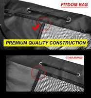 Sac de balle en maille pour équipement de football Heavy Duty XL Black Fashion Unisex String Custom Polythene Drawstring Duffle Bag Drawstring Cord