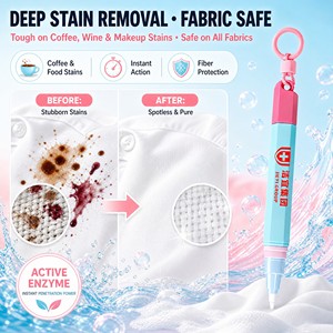 Stylo <span class=keywords><strong>D</strong></span>étachant Instantané pour Vêtements et Tissus – Portable pour le Voyage – Élimine les Taches de Café, de Sang, de Vin, <span class=keywords><strong>d</strong></span>'Huile et <span class=keywords><strong>d</strong></span>'Encres - Product Image 2